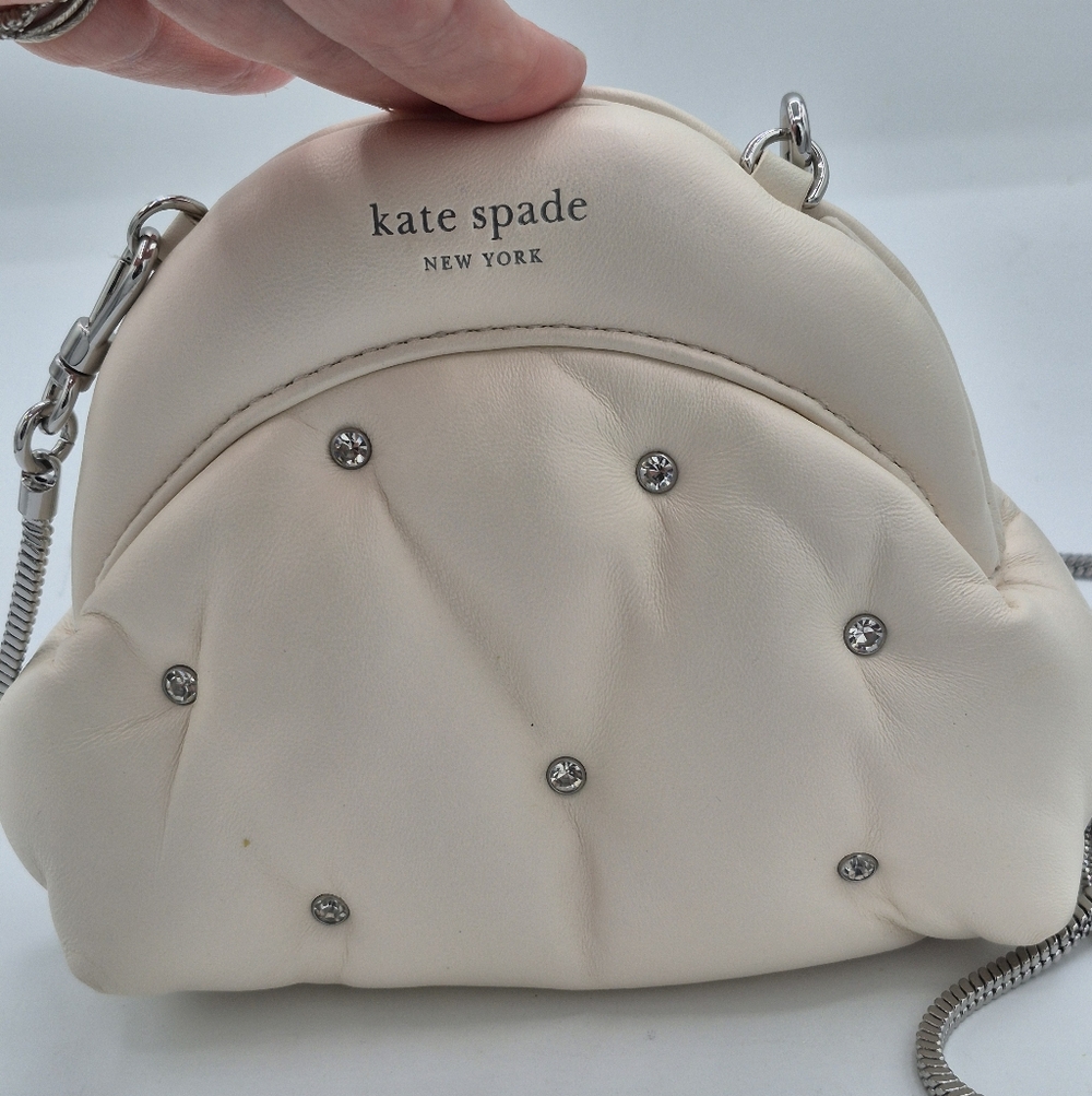 Kate Spade Ivory Quilted Cloud Mini Crossbody Bag - Picture 6 of 9
